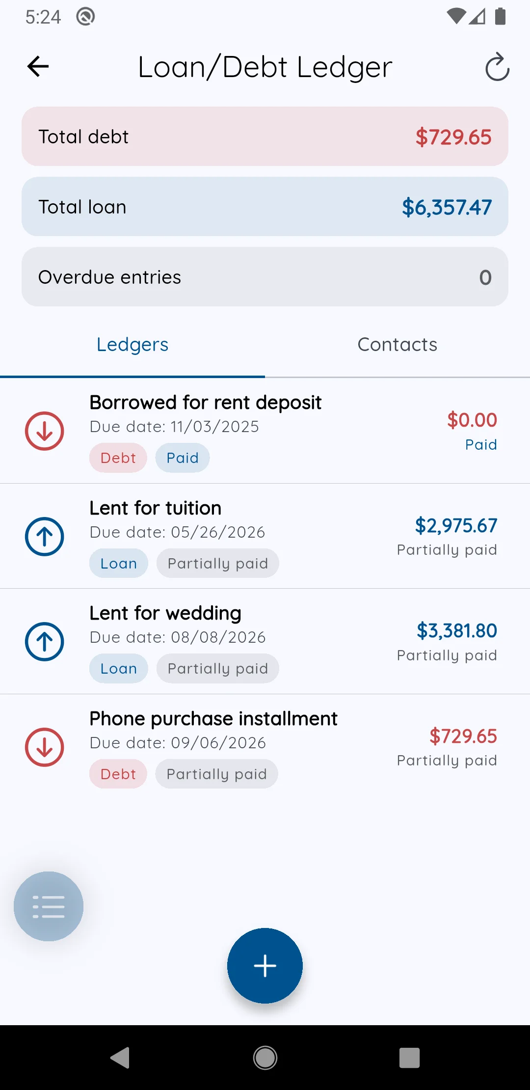 Adding an entry