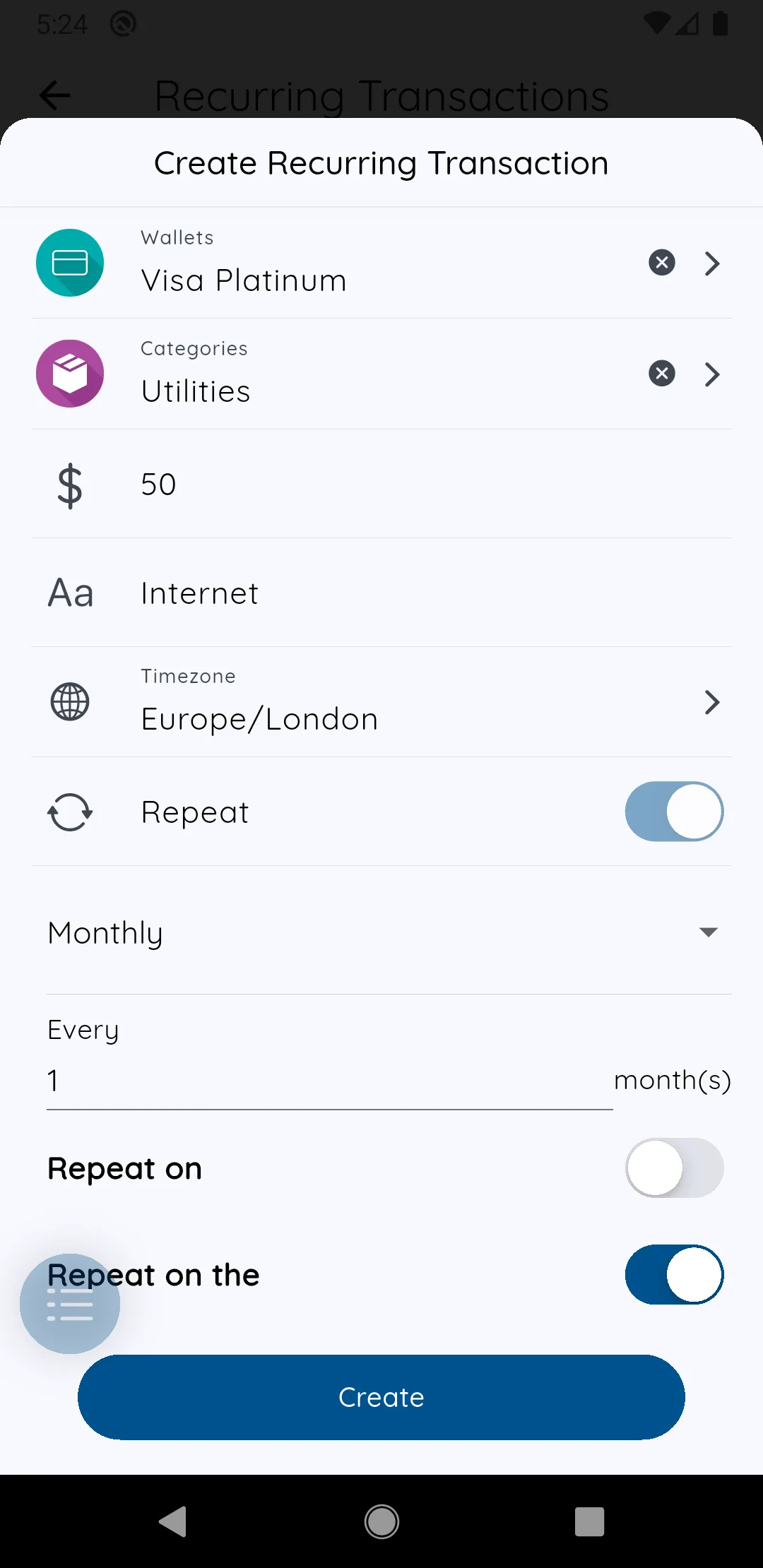 Set up a schedule