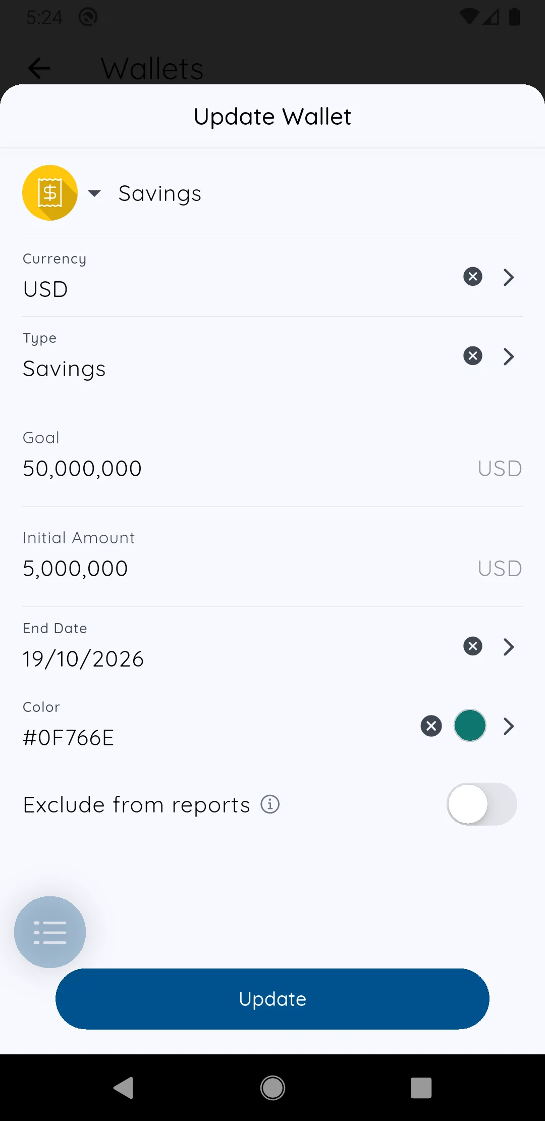 Savings wallets