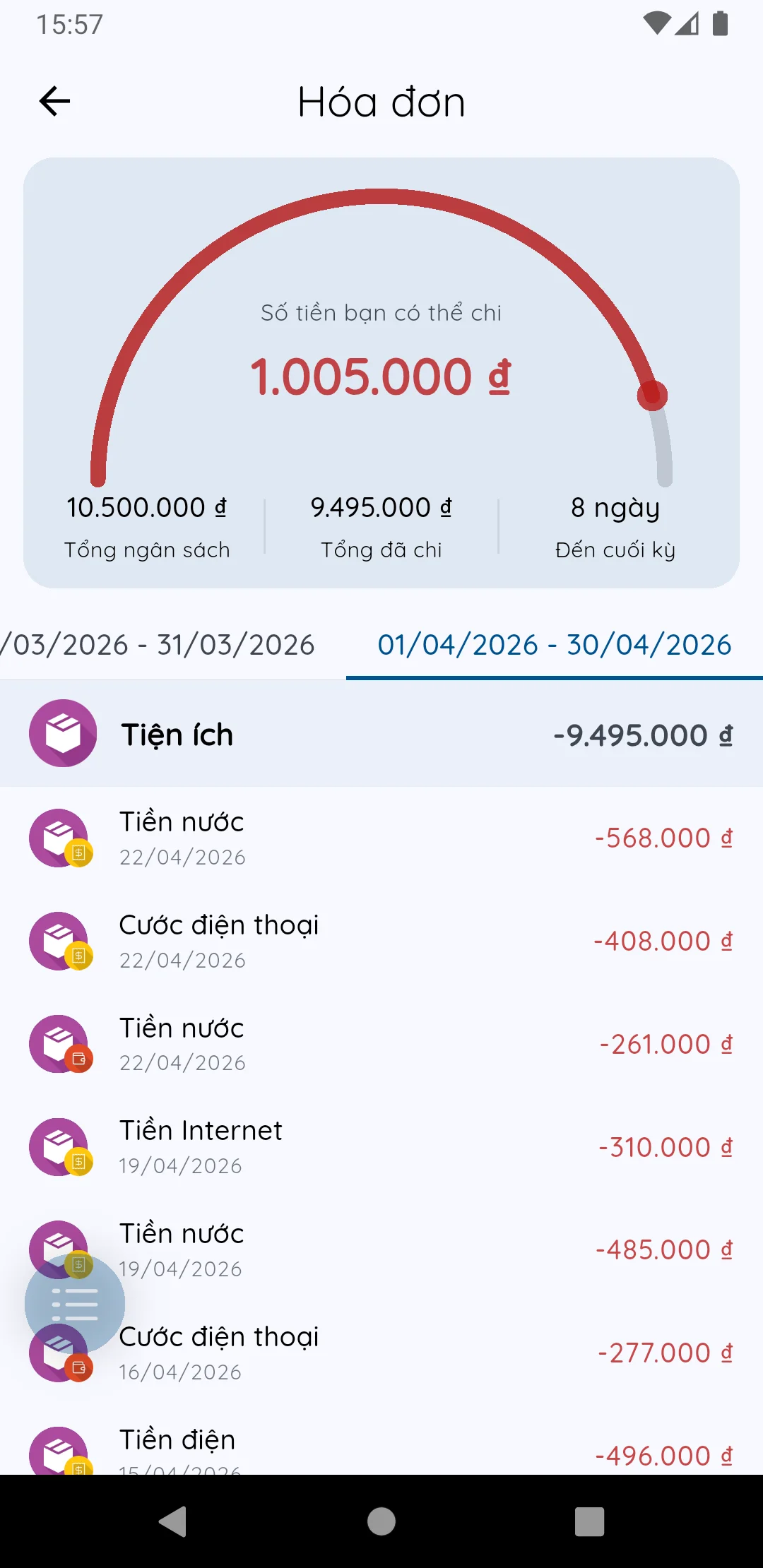 Theo dõi tiến độ