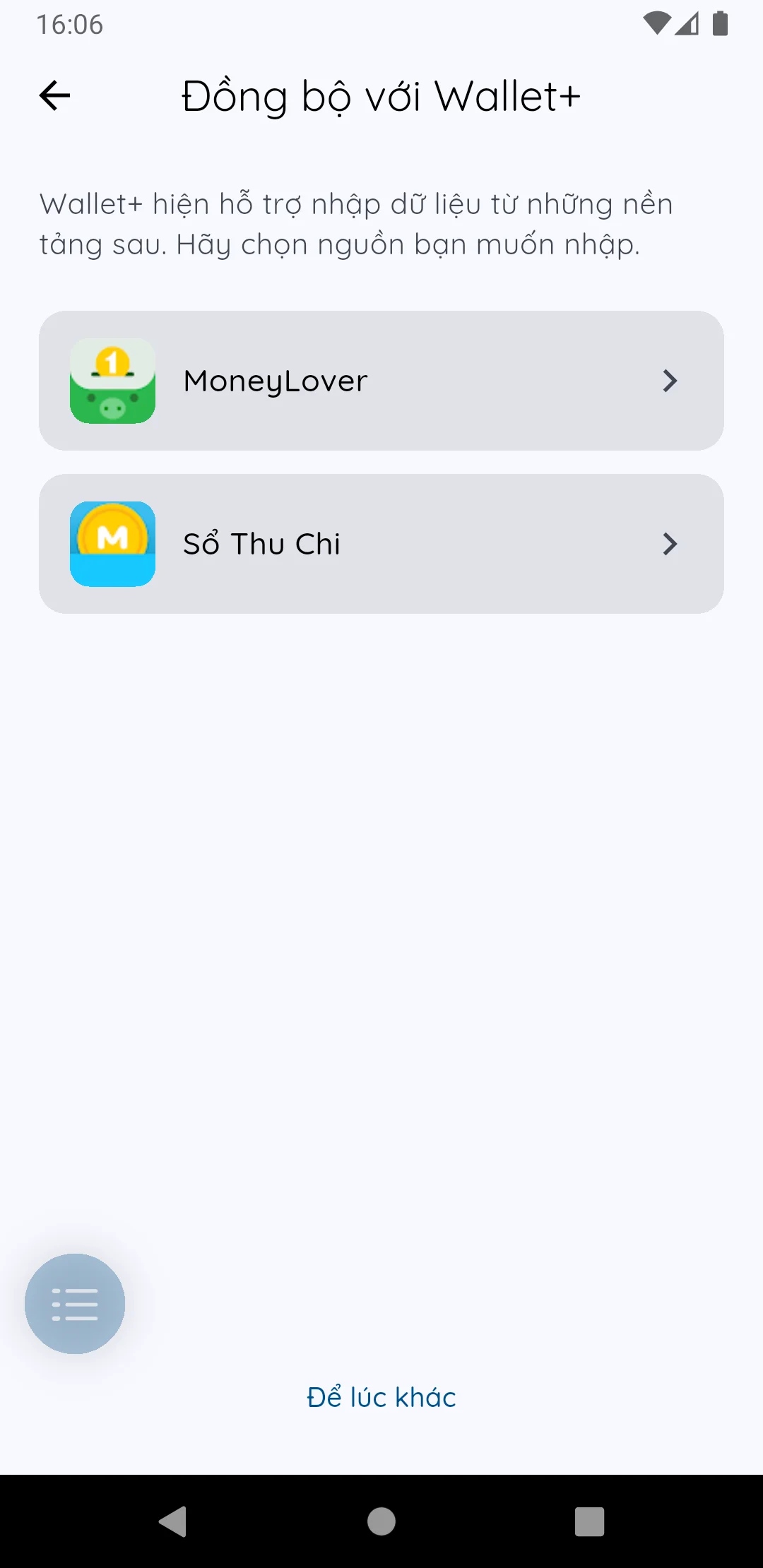 Chọn nền tảng