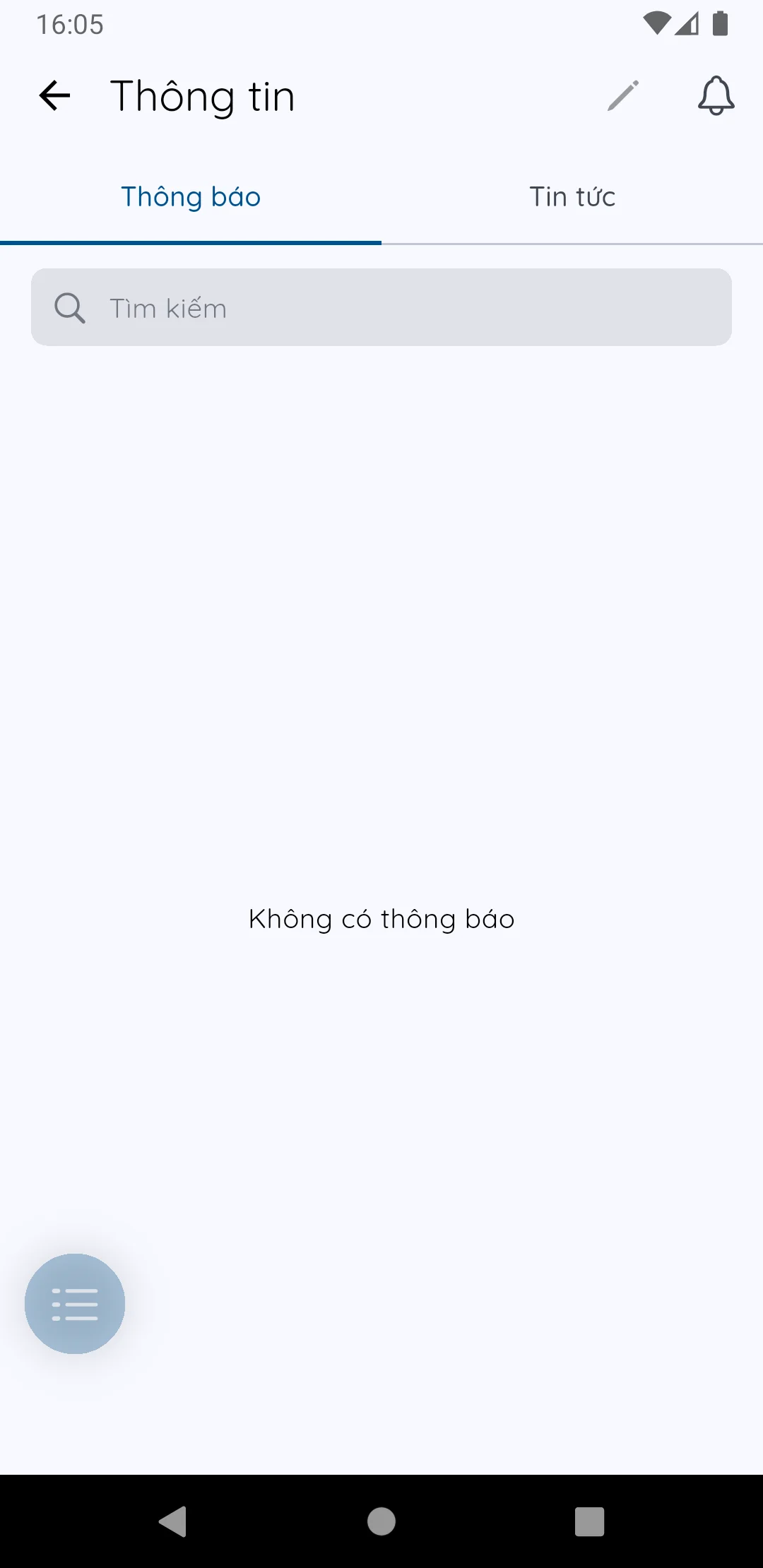 Loại thông báo