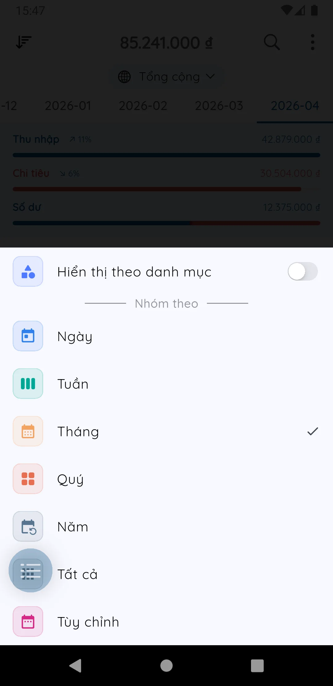Lọc và tìm kiếm