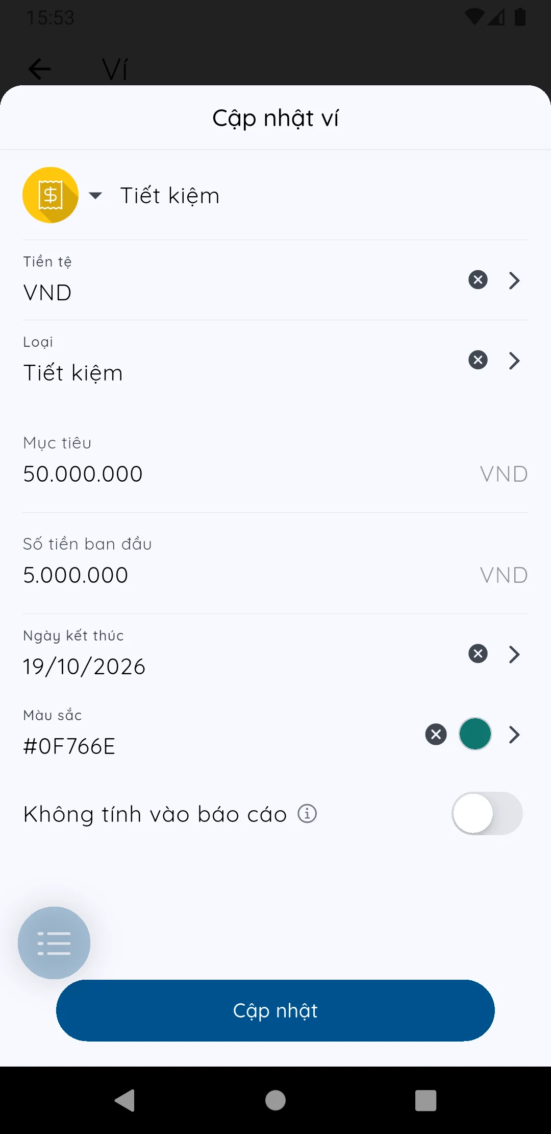 Ví tiết kiệm