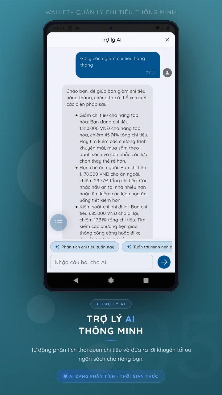 Ảnh chụp màn hình ứng dụng Wallet+ — màn hình 5 trên 6